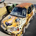 tiger graffiti car