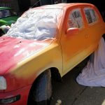 tiger graffiti car