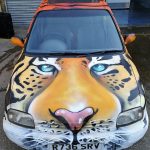 tiger graffiti car