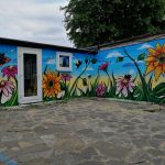 garden graffiti mural