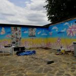 garden graffiti mural