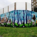 wildlife graffiti mural