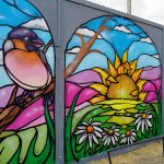 Ledbury stained glass mural