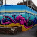 sea life graffiti mural