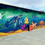 sea life graffiti mural