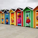 graffiti beach huts