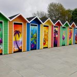 graffiti beach huts
