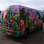 graffiti mural van