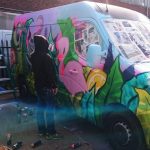 graffiti mural van