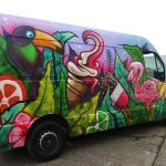graffiti mural van