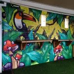 jungle graffiti mural